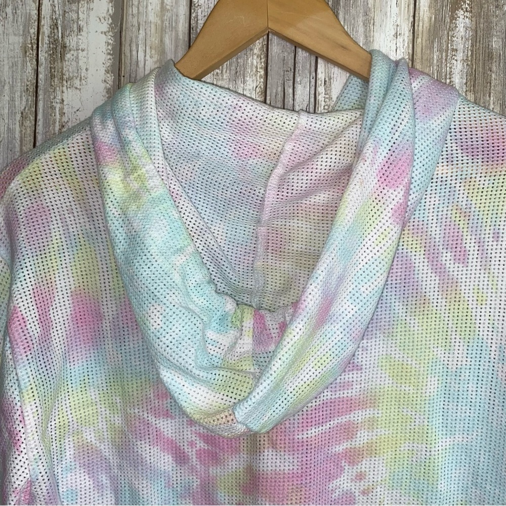 PINK Tie Dye Swim Hooded Coverup - Picture 6 of 6